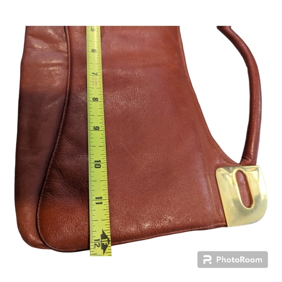 Vintage Made in Canada Brown Leather Handbag - Picture 11 of 12